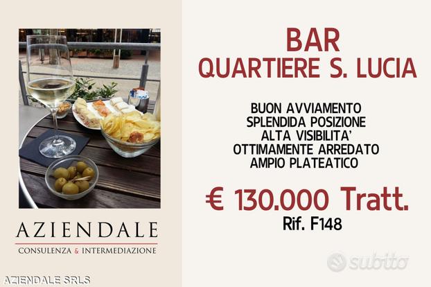 Bar ristrutturato s. lucia con plateatico