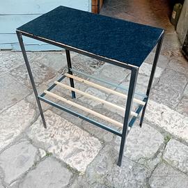 Tavolino-Piano appoggio-Ferro e legno