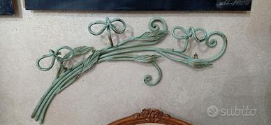 Appendiabiti in ferro battuto fatto a mano anni 80