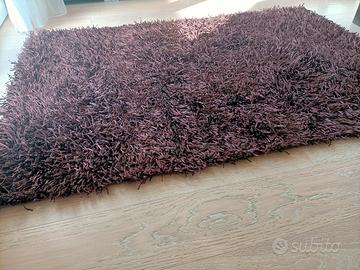 Tappeto Shaggy marrone scuro