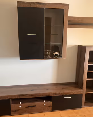 Mobile soggiorno parete attrezzata moderna legno