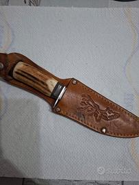 Coltello lama fissa con manico in osso artigianale