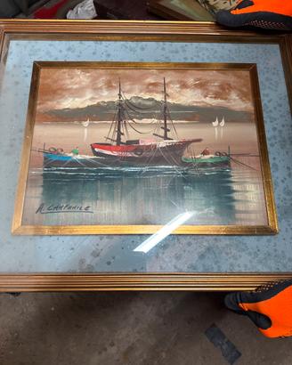 Quadro dipinto marinaro firmato A. Campanile