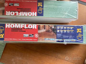 Pavimento laminare verde 32 m2 circa