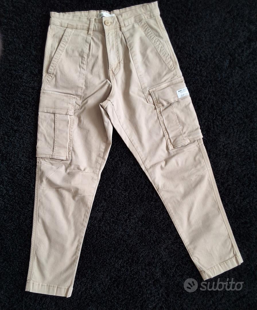 jeans cargo ragazzo Zara color beige Abbigliamento e Accessori