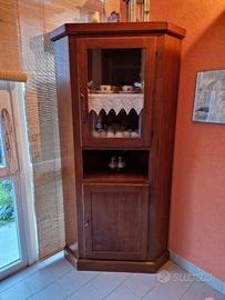 Angoliera con vetrina Vintage