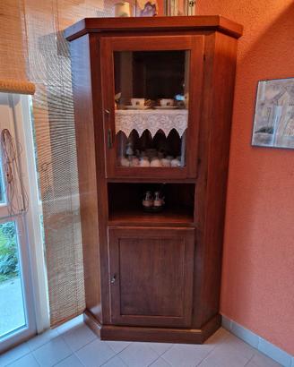 Angoliera con vetrina Vintage