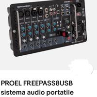 PROEL SISTEMA PREPASS USB COMPLETO DI MIX 8 CANALI