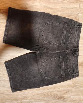 Bermuda Jeans Nero Lavato - Taglia 52