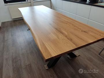 Piano top tavolo in massello di rovere 2400x900x40