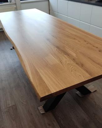 Piano top tavolo in massello di rovere 2400x900x40