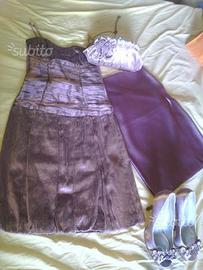 Vestitino tg 40/42 + scialle + scarpe + borsa