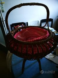 cestino da cucito vintage