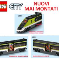 LEGO - Lotto Locom NO Pow+ 2 Vagoni da 60337 NUOVI