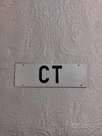 TARGA CT (CATANIA) ORIGINALE IN METALLO ANNI 90