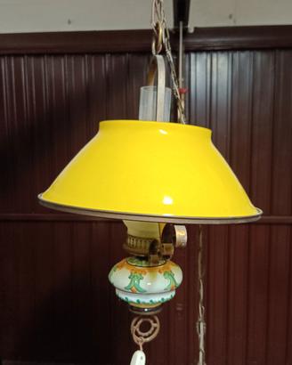 Lampadario vetro e ceramica