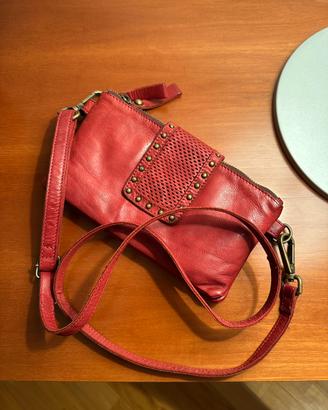Borsa burgundi / rossa - pelle cuoio
