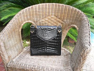 borsa in pelle di coccodrillo