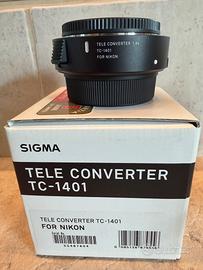 Sigma teleconverter TC 14-01 - 1,4X per Nikon