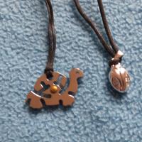 Coppia ciondoli in acciaio e argento 925