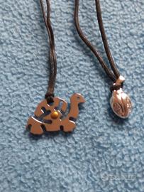 Coppia ciondoli in acciaio e argento 925