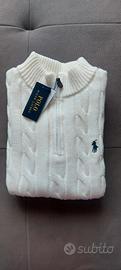 Maglione Ralph Lauren Quarter Zip,  bianco,  XL