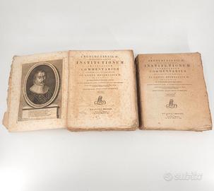 Vinnius Institutionum Commentarius 2 Volumi 1825