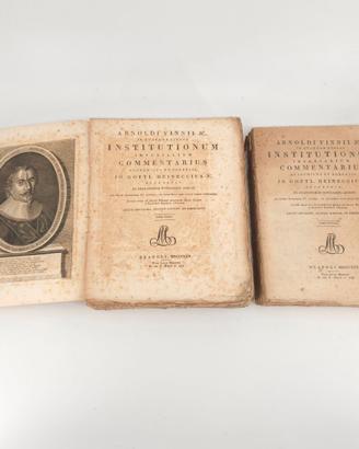 Vinnius Institutionum Commentarius 2 Volumi 1825