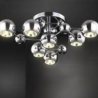 Lampadario designo cromato led a sfere orientabili