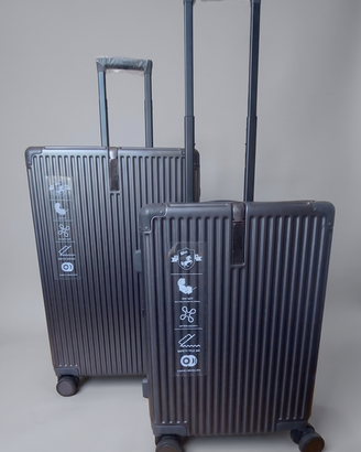 Set 2 Valigie/Trolley Rigide (Grigio Antracite)