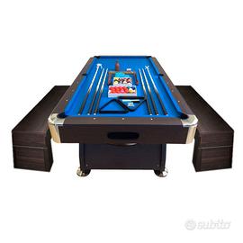 Tavolo da biliardo 8ft Vintage Blu+Panche