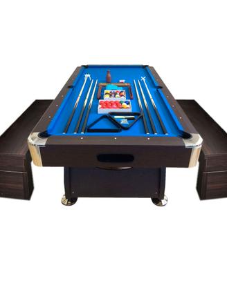 Tavolo da biliardo 8ft Vintage Blu+Panche