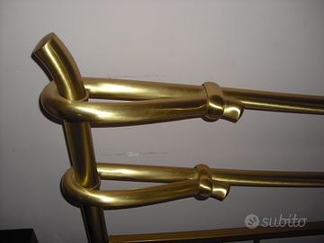 letto matrimoniale in ottone 1980