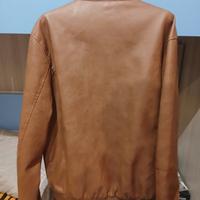 giubbotto in pelle marrone