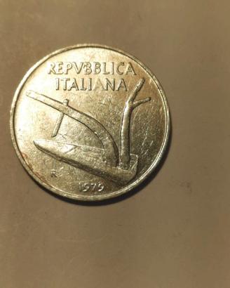 Moneta 10 lire Anno 1979 rara