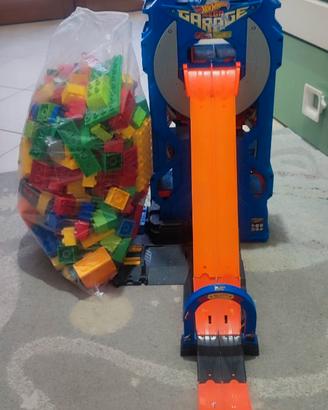 Hot Whells torre garage + busta lego duplo
