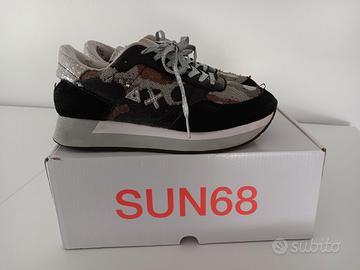 Sneakers SUN 68 nere con strass