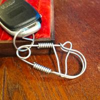 portachiavi moschettone vintage biker Inox