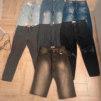Set da 10 jeans e pantaloni