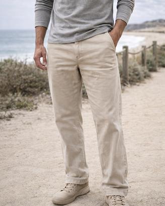 Pantaloni chino Lacoste Sport beige uomo Tg.L