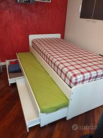 letto singolo con secondo letto