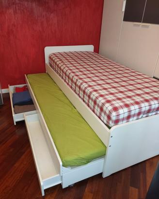 letto singolo con secondo letto