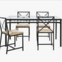 Tavolo Ikea vetro e ferro