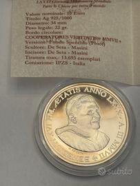 Moneta 10€ del Vaticano in argento fior di conio