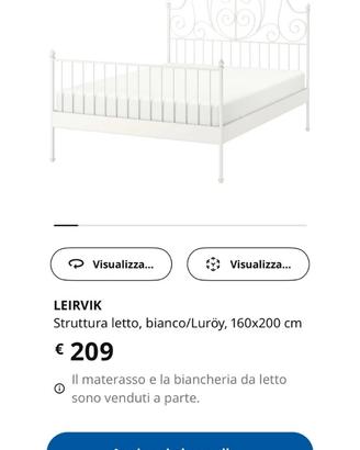 Letto Ikea Leirvik 160x200 Con Doghe