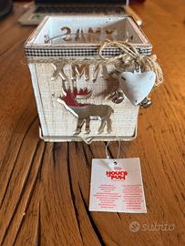 Candela con porta candela XMas natale