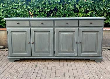 Credenza Finitura Blu Polvere - Madia in legno