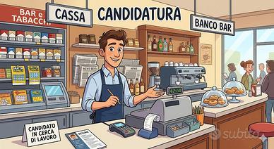 Cassiere e Banconista bar, tabacchi, pizzerie etc