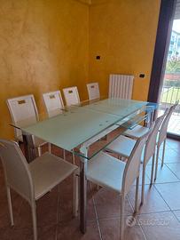 tavolo allungabile 160 x 90 in vetro