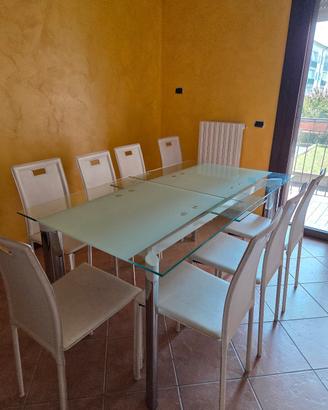 tavolo allungabile 160 x 90 in vetro
